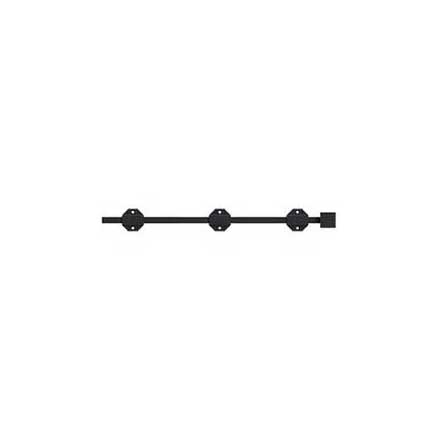 Deltana [18SBM19] Solid Brass Door Slide Bolt - Surface - Modern - Paint Black Finish - 18&quot; L