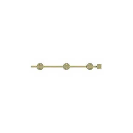 Deltana [18SBM3-UNL] Solid Brass Door Slide Bolt - Surface - Modern - Polished Brass (Unlacquered) Finish - 18&quot; L