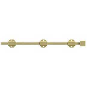 Deltana [18SBM3] Solid Brass Door Slide Bolt - Surface - Modern - Polished Brass Finish - 18" L