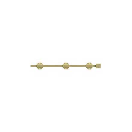 Deltana [18SBM3] Solid Brass Door Slide Bolt - Surface - Modern - Polished Brass Finish - 18&quot; L