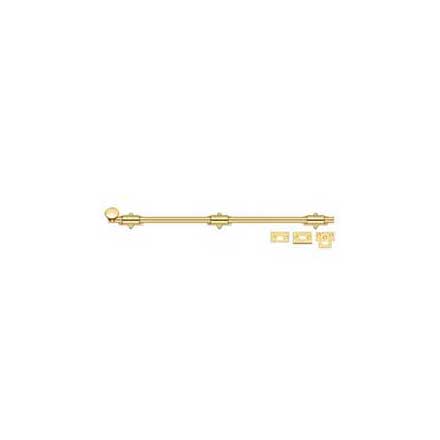 Deltana [24SB003] Solid Brass Door Slide Bolt - Surface - Traditional - Polished Brass (PVD) Finish - 24" L
