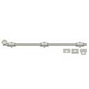 Deltana [24SB15] Solid Brass Door Slide Bolt - Surface - Traditional - Brushed Nickel Finish - 24&quot; L