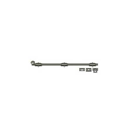 Deltana [24SB15A] Solid Brass Door Slide Bolt - Surface - Traditional - Antique Nickel Finish - 24&quot; L