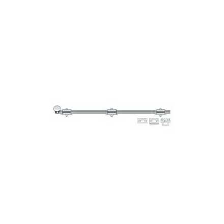 Deltana [24SB26] Solid Brass Door Slide Bolt - Surface - Traditional - Polished Chrome Finish - 24&quot; L