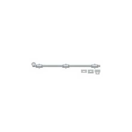 Deltana [24SB26D] Solid Brass Door Slide Bolt - Surface - Traditional - Brushed Chrome Finish - 24&quot; L