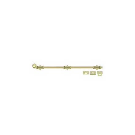 Deltana [24SB3-UNL] Solid Brass Door Slide Bolt - Surface - Traditional - Polished Brass (Unlacquered) Finish - 24&quot; L