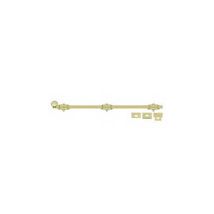 Deltana [24SB3] Solid Brass Door Slide Bolt - Surface - Traditional - Polished Brass Finish - 24" L