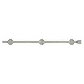 Deltana [24SBM15] Solid Brass Door Slide Bolt - Surface - Modern - Brushed Nickel Finish - 24" L