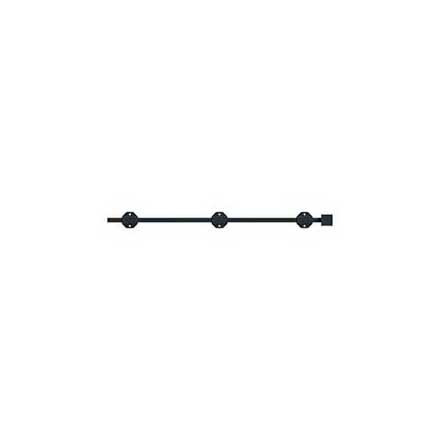 Deltana [24SBM19] Solid Brass Door Slide Bolt - Surface - Modern - Paint Black Finish - 24&quot; L