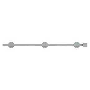 Deltana [24SBM26D] Solid Brass Door Slide Bolt - Surface - Modern - Brushed Chrome Finish - 24" L