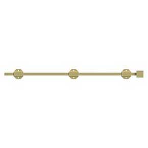 Deltana [24SBM3] Solid Brass Door Slide Bolt - Surface - Modern - Polished Brass Finish - 24" L