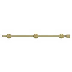 Deltana [24SBM3-UNL] Solid Brass Door Slide Bolt - Surface - Modern - Polished Brass (Unlacquered) Finish - 24&quot; L