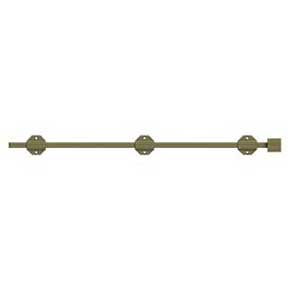 Deltana [24SBM5] Solid Brass Door Slide Bolt - Surface - Modern - Antique Brass Finish - 24" L