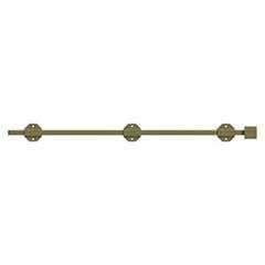 Deltana [24SBM5] Solid Brass Door Slide Bolt - Surface - Modern - Antique Brass Finish - 24&quot; L