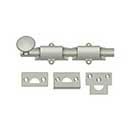 Deltana [6SB15] Solid Brass Door Slide Bolt - Surface - Traditional - Brushed Nickel Finish - 6&quot; L