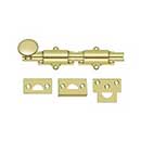 Deltana [6SB3] Solid Brass Door Slide Bolt - Surface - Traditional - Polished Brass Finish - 6" L