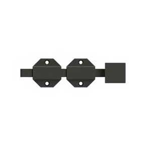 Deltana [6SBM10B] Solid Brass Door Slide Bolt - Surface - Modern - Oil Rubbed Bronze Finish - 6" L
