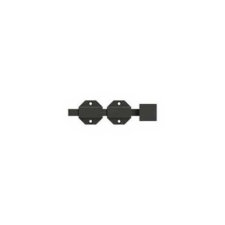 Deltana [6SBM10B] Solid Brass Door Slide Bolt - Surface - Modern - Oil Rubbed Bronze Finish - 6&quot; L