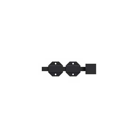 Deltana [6SBM19] Solid Brass Door Slide Bolt - Surface - Modern - Paint Black Finish - 6&quot; L