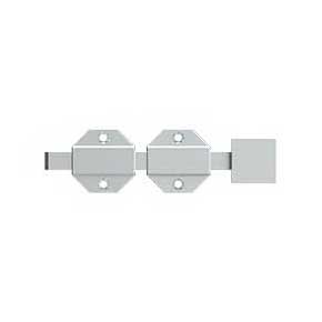 Deltana [6SBM26] Solid Brass Door Slide Bolt - Surface - Modern - Polished Chrome Finish - 6" L