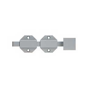 Deltana [6SBM26D] Solid Brass Door Slide Bolt - Surface - Modern - Brushed Chrome Finish - 6" L