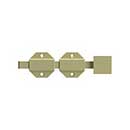 Deltana [6SBM3-UNL] Solid Brass Door Slide Bolt - Surface - Modern - Polished Brass (Unlacquered) Finish - 6&quot; L