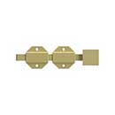 Deltana [6SBM3] Solid Brass Door Slide Bolt - Surface - Modern - Polished Brass Finish - 6&quot; L
