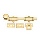 Deltana [8SB003] Solid Brass Door Slide Bolt - Surface - Traditional - Polished Brass (PVD) Finish - 8&quot; L
