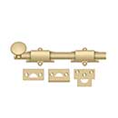 Deltana [8SB4] Solid Brass Door Slide Bolt - Surface - Traditional - Brushed Brass Finish - 8" L
