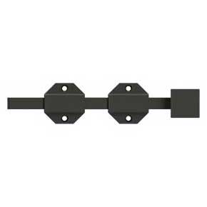 Deltana [8SBM10B] Solid Brass Door Slide Bolt - Surface - Modern - Oil Rubbed Bronze Finish - 8" L