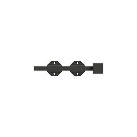 Deltana [8SBM10B] Solid Brass Door Slide Bolt - Surface - Modern - Oil Rubbed Bronze Finish - 8&quot; L