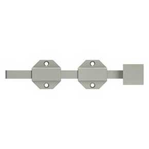 Deltana [8SBM15] Solid Brass Door Slide Bolt - Surface - Modern - Brushed Nickel Finish - 8" L