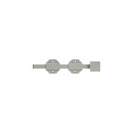 Deltana [8SBM15] Solid Brass Door Slide Bolt - Surface - Modern - Brushed Nickel Finish - 8&quot; L