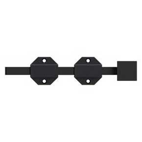 Deltana [8SBM19] Solid Brass Door Slide Bolt - Surface - Modern - Paint Black Finish - 8" L