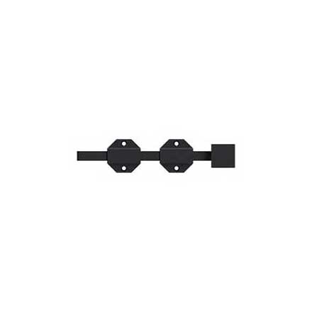 Deltana [8SBM19] Solid Brass Door Slide Bolt - Surface - Modern - Paint Black Finish - 8" L