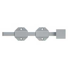 Deltana [8SBM26D] Solid Brass Door Slide Bolt - Surface - Modern - Brushed Chrome Finish - 8" L