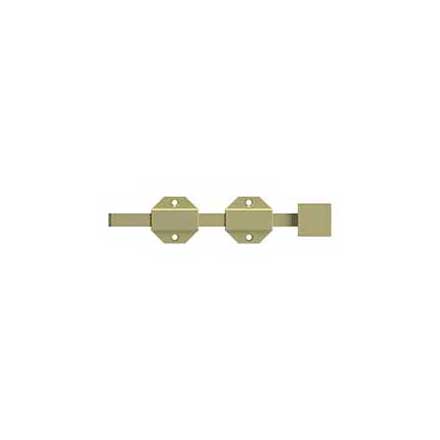 Deltana [8SBM3-UNL] Solid Brass Door Slide Bolt - Surface - Modern - Polished Brass (Unlacquered) Finish - 8&quot; L