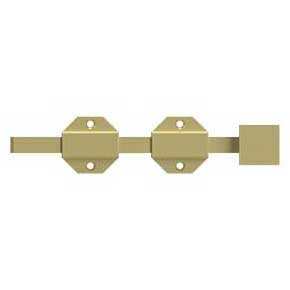Deltana [8SBM3] Solid Brass Door Slide Bolt - Surface - Modern - Polished Brass Finish - 8" L
