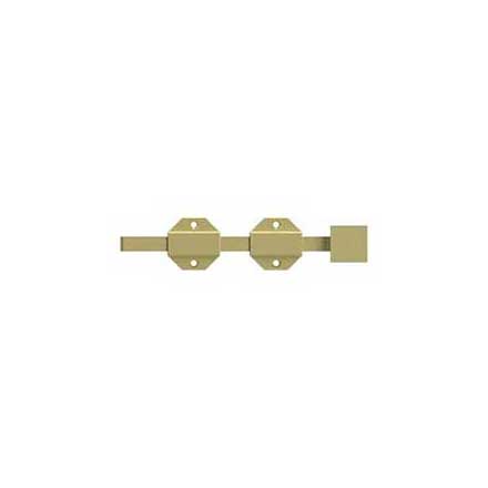 Deltana [8SBM3] Solid Brass Door Slide Bolt - Surface - Modern - Polished Brass Finish - 8" L