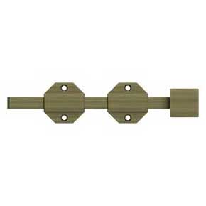 Deltana [8SBM5] Solid Brass Door Slide Bolt - Surface - Modern - Antique Brass Finish - 8" L