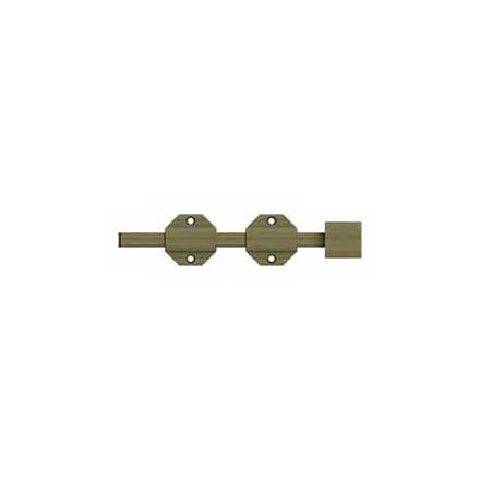 Deltana [8SBM5] Solid Brass Door Slide Bolt - Surface - Modern - Antique Brass Finish - 8&quot; L