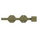 Deltana [8SBM5] Solid Brass Door Slide Bolt - Surface - Modern - Antique Brass Finish - 8" L