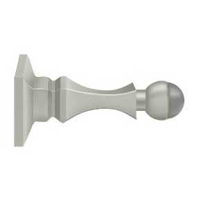 Deltana [BDH35U15] Solid Brass Door Baseboard Bumper - Heavy Duty - Brushed Nickel Finish - 3 5/8" L