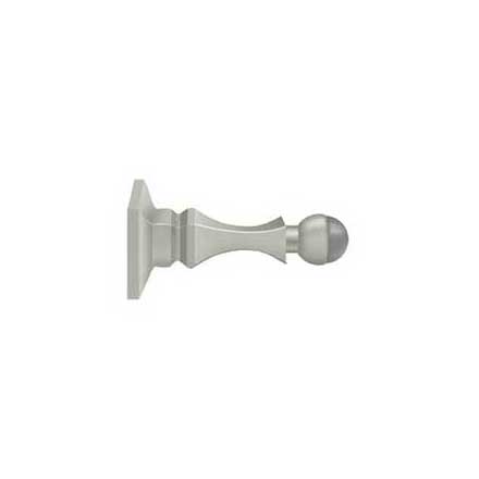 Deltana [BDH35U15] Solid Brass Door Baseboard Bumper - Heavy Duty - Brushed Nickel Finish - 3 5/8&quot; L