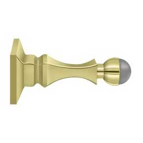 Deltana [BDH35U3] Solid Brass Door Baseboard Bumper - Heavy Duty - Polished Brass Finish - 3 5/8" L