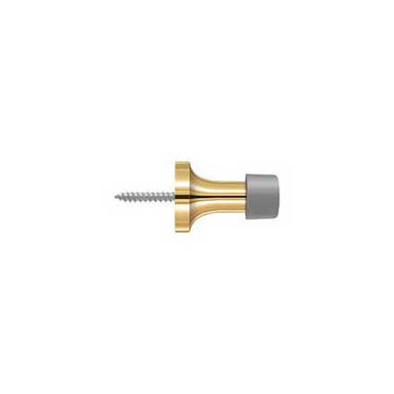 Deltana [BDS125CR003] Solid Brass Door Baseboard Bumper - Traditional - Polished Brass (PVD) Finish - 1 3/8&quot; L
