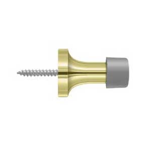 Deltana [BDS125U3] Solid Brass Door Baseboard Bumper - Traditional - Polished Brass Finish - 1 3/8" L