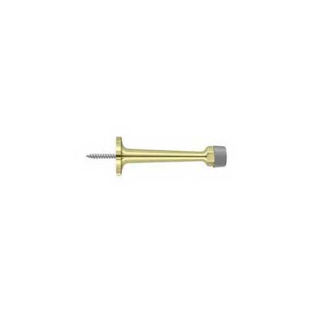 Deltana [BDS30U3-UNL] Solid Brass Door Baseboard Bumper - Traditional - Polished Brass (Unlacquered) Finish - 3 1/4" L