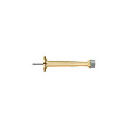Deltana [BDS425CR003] Solid Brass Door Baseboard Bumper - Traditional - Polished Brass (PVD) Finish - 4&quot; L