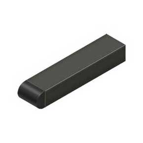 Deltana [BDSR40U10B] Solid Brass Door Baseboard Bumper - Half Cylinder Tip - Oil Rubbed Bronze Finish - 4" L